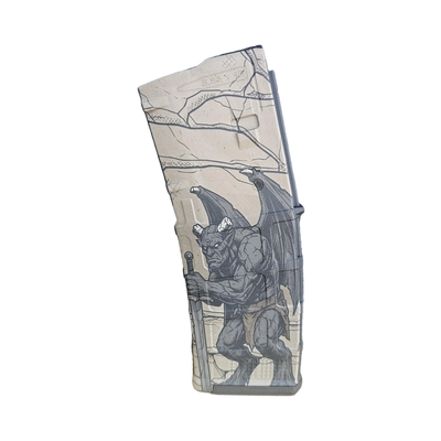 Gargoyle Guardian MAG Fiber Laser Engraving Design detail view, ready for digital crafting