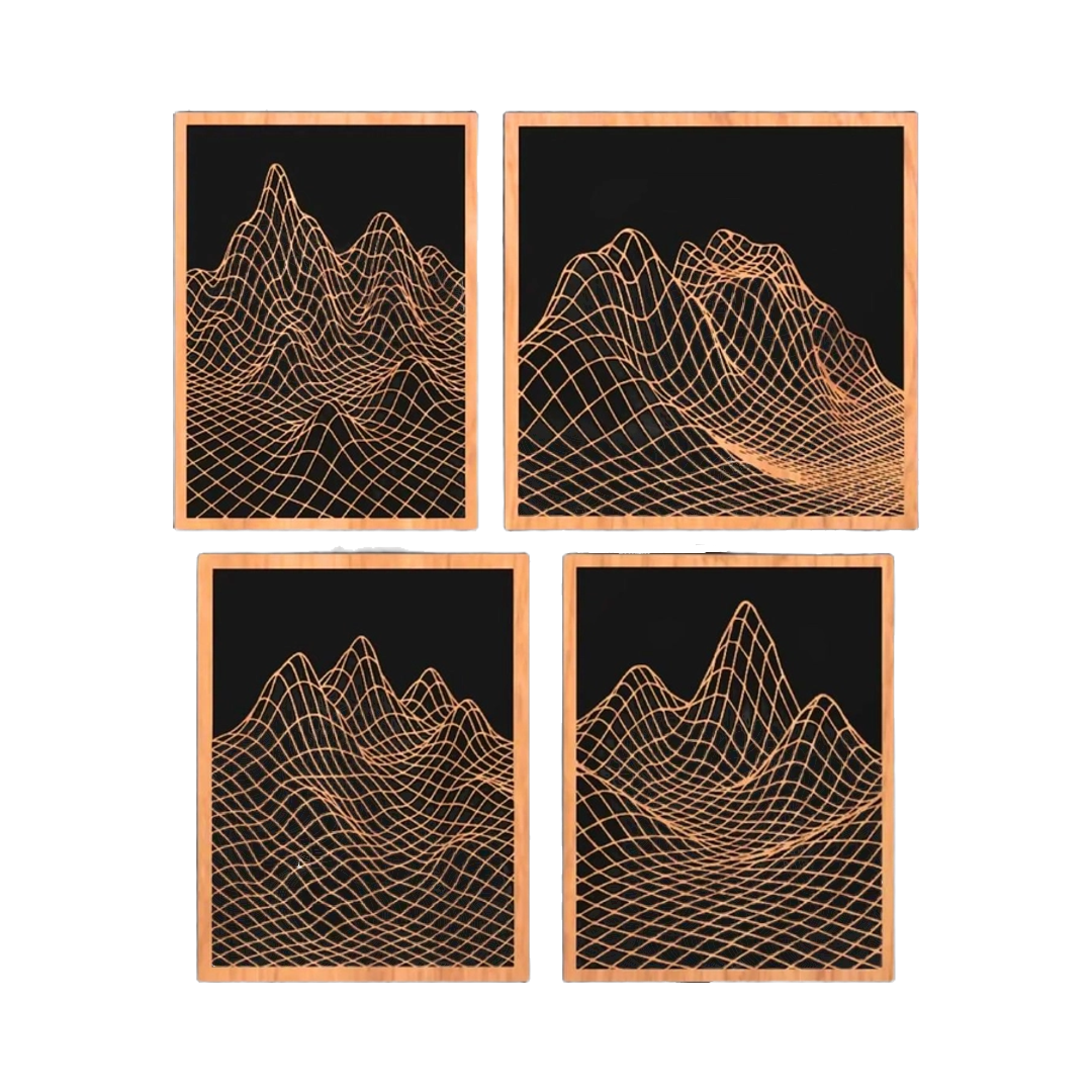 Geometric Terrain Pattern Bundle SVG file for laser cutting and CNC routing, LightBurn and Vectric ready