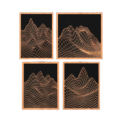 Geometric Terrain Pattern Bundle SVG file for laser cutting and CNC routing, LightBurn and Vectric ready