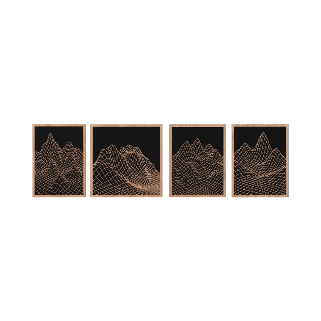 Geometric Terrain Pattern Bundle design preview, countries & world