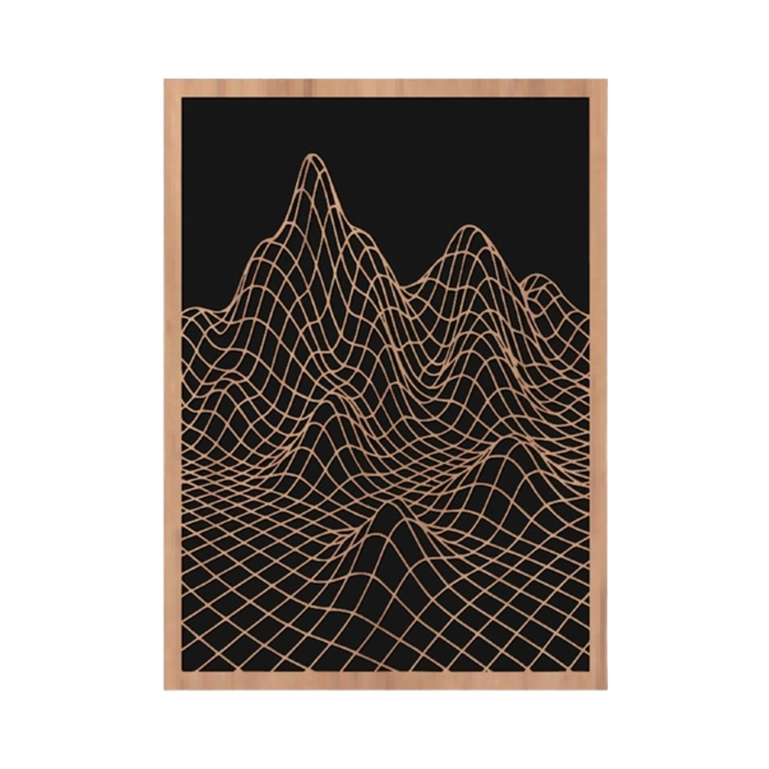 Geometric Terrain Pattern Bundle detail view, ready for laser cutting and CNC routing