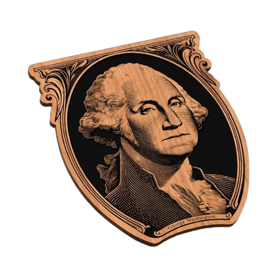 George Washington Currency SVG file for laser cutting and CNC routing, LightBurn and Vectric ready