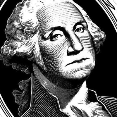 George Washington Currency detail view, ready for laser cutting and CNC routing