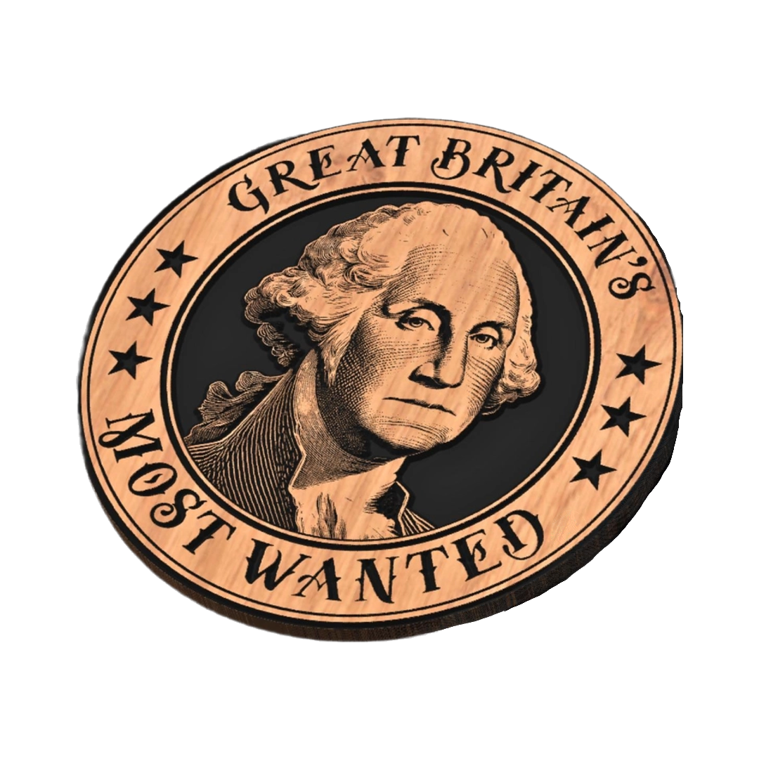 George Washington Most Wanted design preview, patriotic & americana