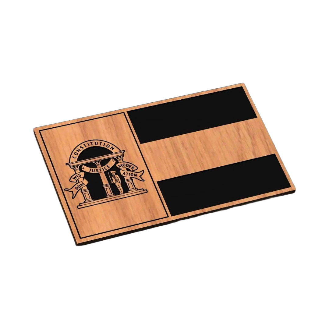 Georgia State Flag SVG file for laser cutting and CNC routing, LightBurn and Vectric ready