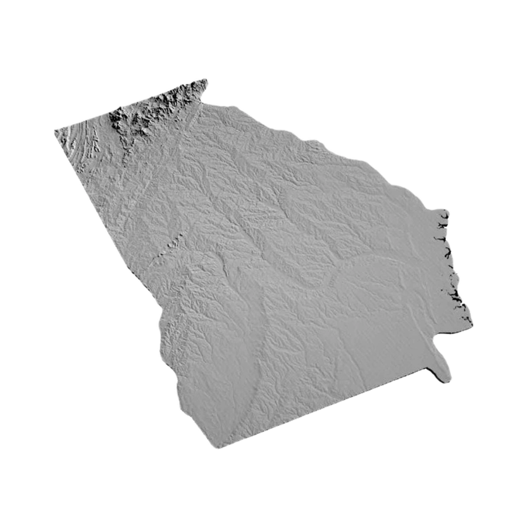 Georgia (U.S.) Terrain Map design preview, countries & world