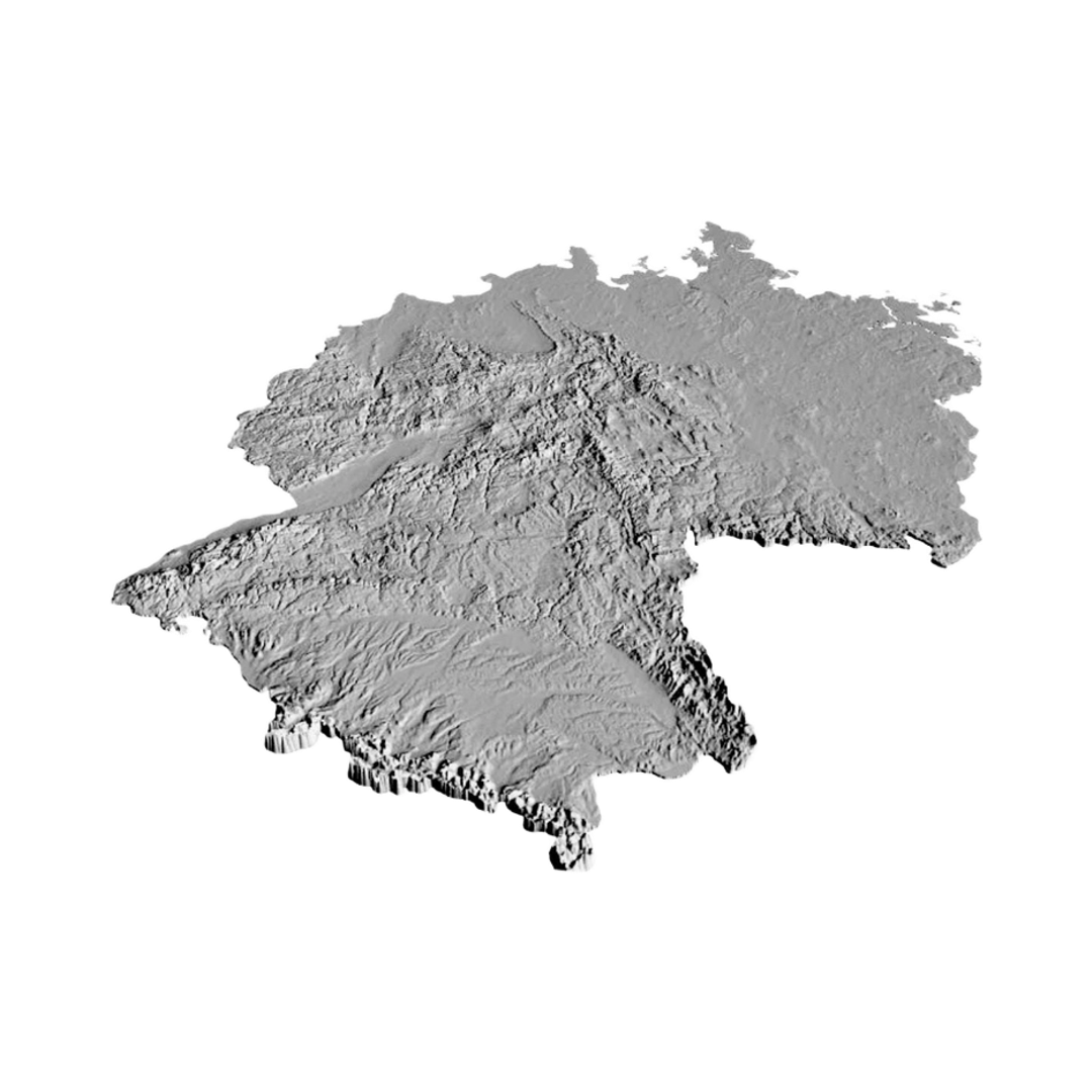 Germany Terrain Map design preview, countries & world
