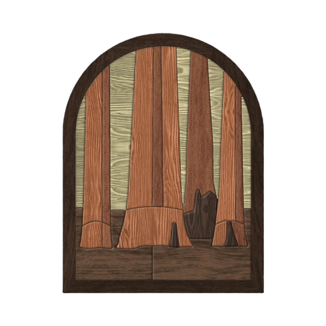 Giant Sequoias Intarsia SVG file for digital crafting, LightBurn and Vectric ready
