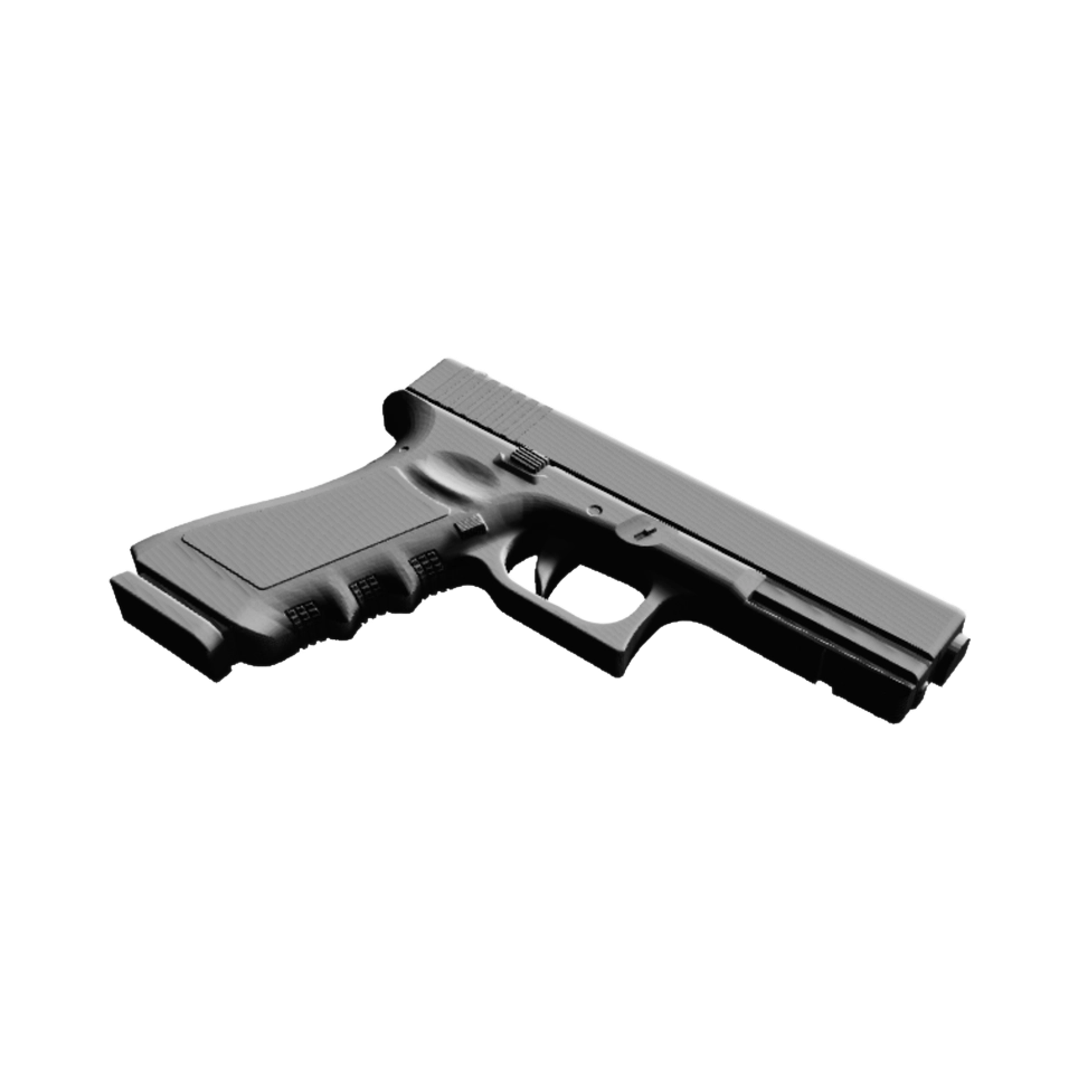 Glock Pistol detail view, ready for digital crafting