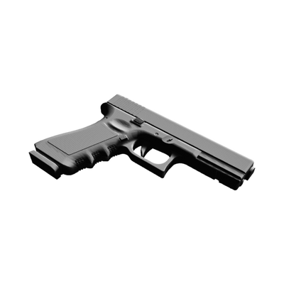 Glock Pistol detail view, ready for digital crafting