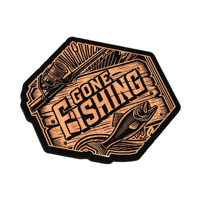 Gone Fishing SVG file for laser cutting and CNC routing, LightBurn and Vectric ready