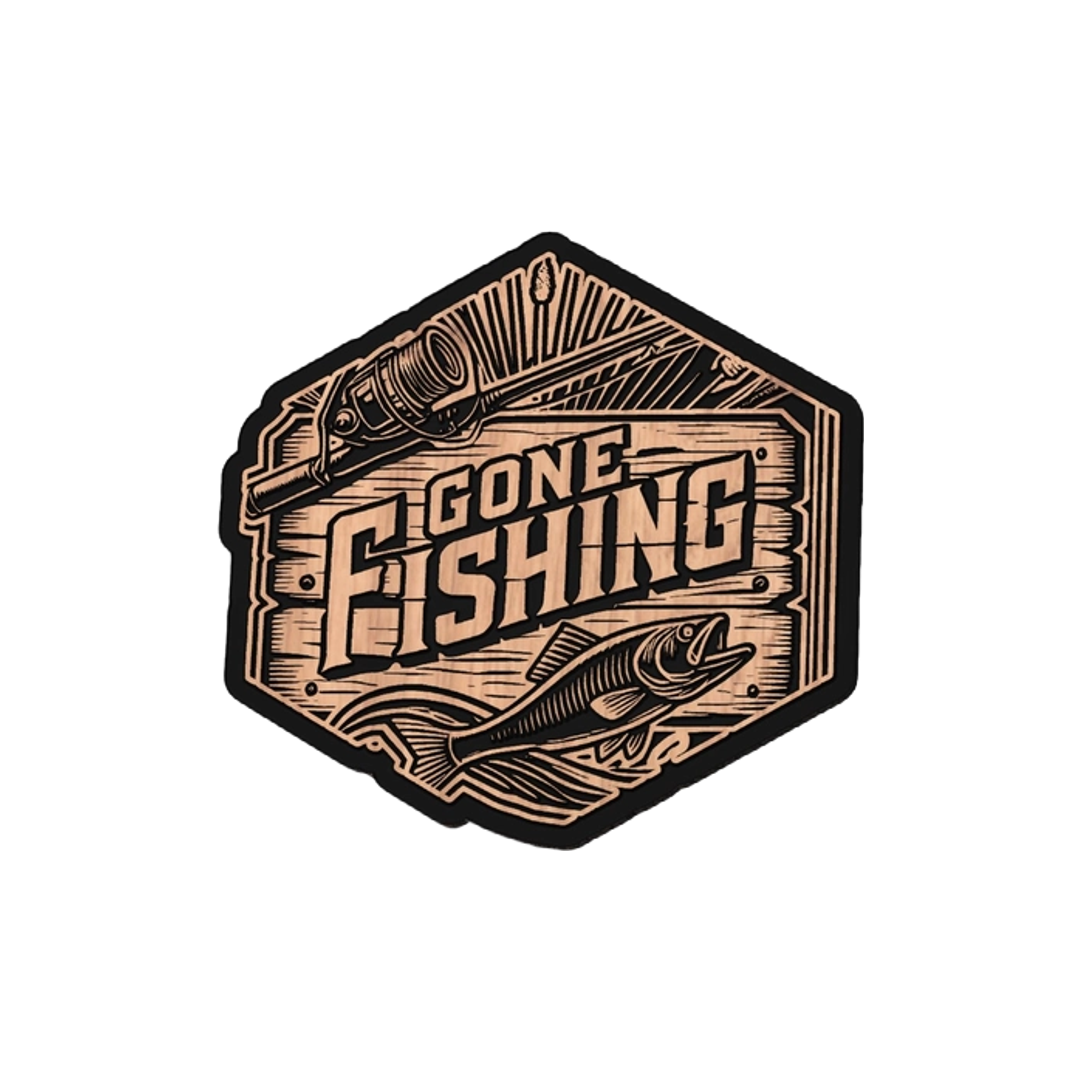 Gone Fishing design preview, hunting, fishing & outdoors