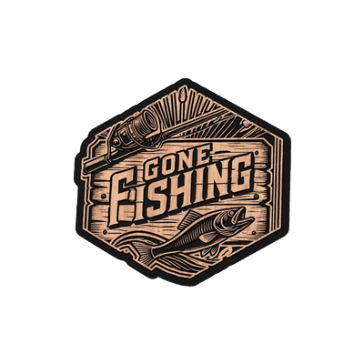 Gone Fishing design preview, hunting, fishing & outdoors