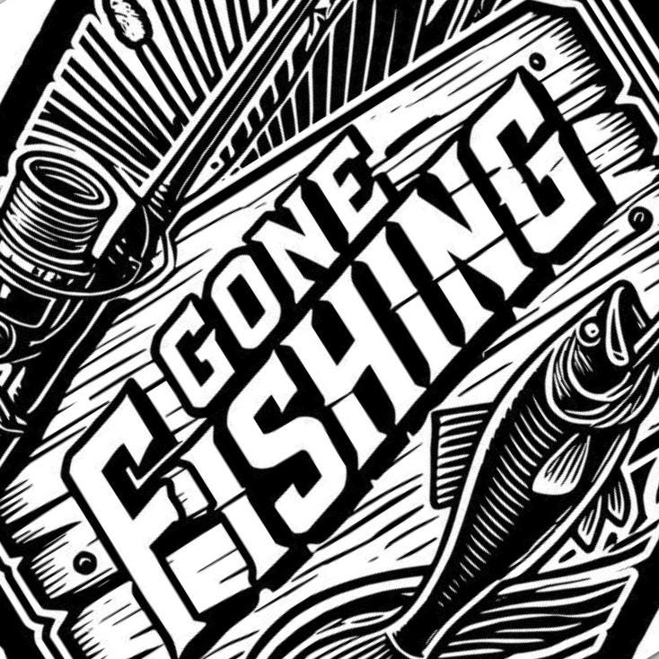 Gone Fishing detail view, ready for laser cutting and CNC routing