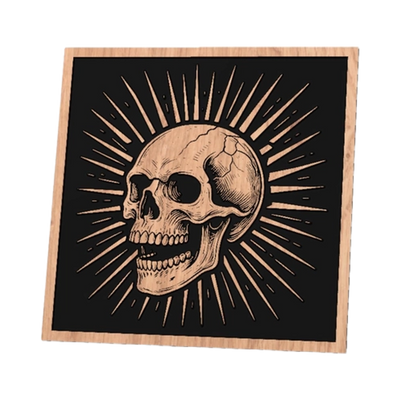 Gothic Sunburst Skull design preview, skulls & skeletons