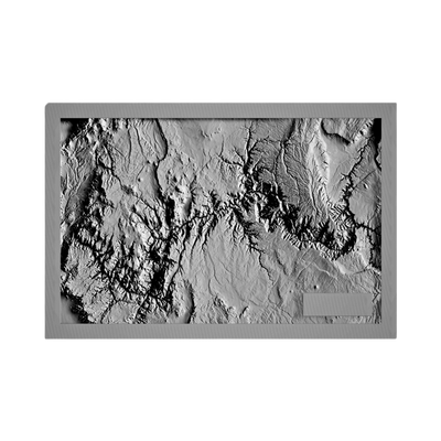 Grand Canyon 3D STL file for 3D printing and CNC routing, LightBurn and Vectric ready