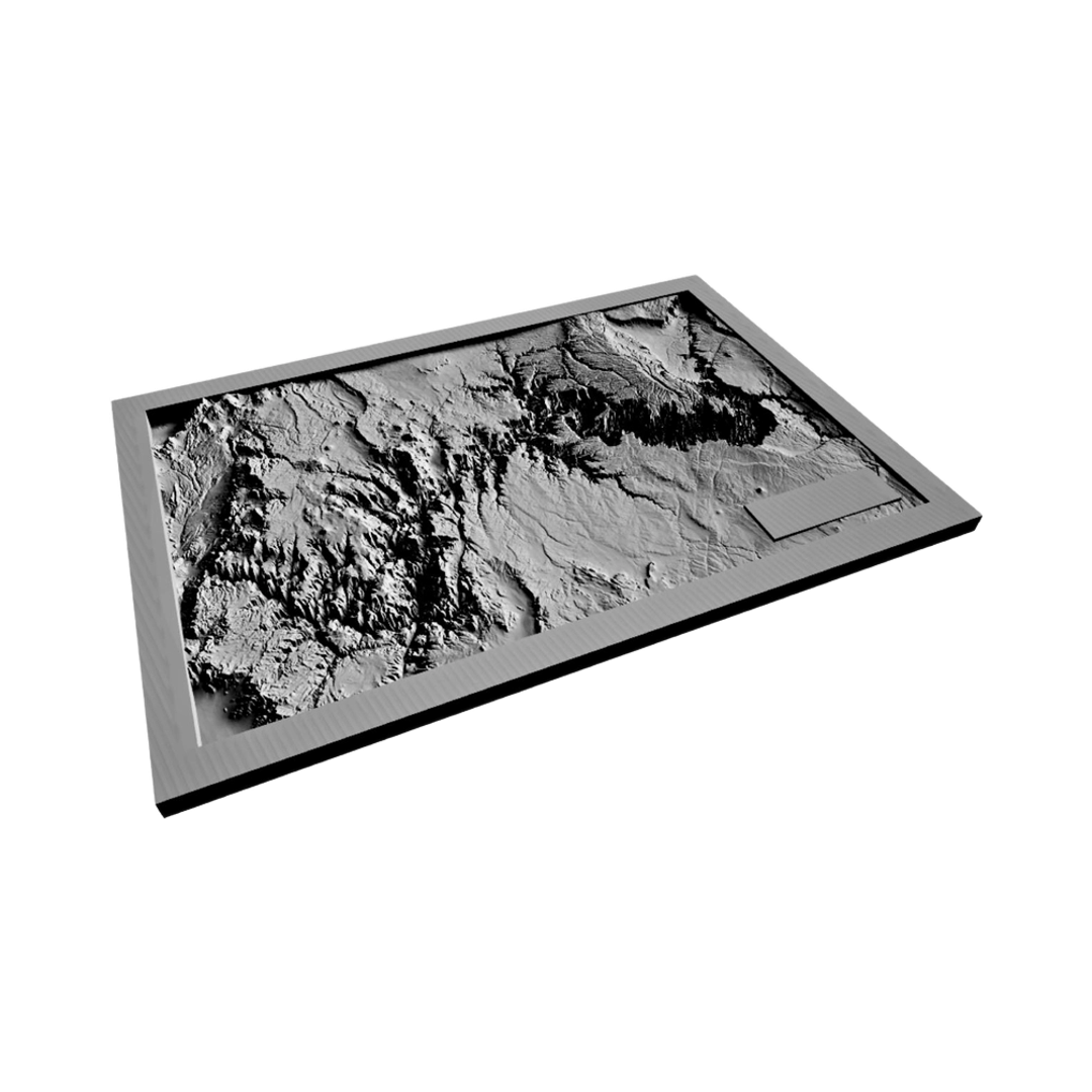 Grand Canyon 3D detail view, ready for 3D printing and CNC routing