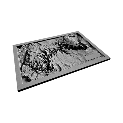 Grand Canyon 3D detail view, ready for 3D printing and CNC routing