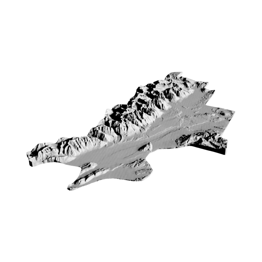 Grand Teton National Park Terrain Map design preview, national parks