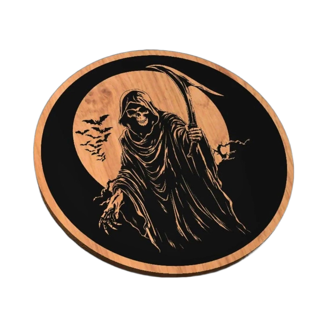 Grim Reaper SVG file for laser cutting and CNC routing, LightBurn and Vectric ready