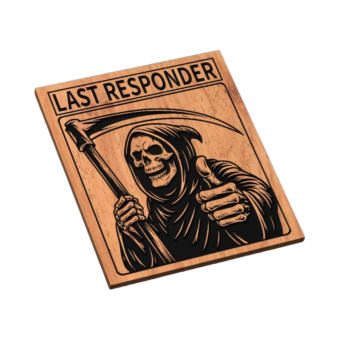 Grim Reaper SVG file for laser cutting and CNC routing, LightBurn and Vectric ready