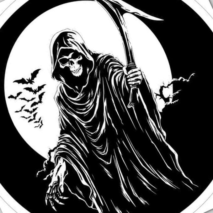 Grim Reaper detail view, ready for laser cutting and CNC routing