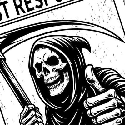Grim Reaper detail view, ready for laser cutting and CNC routing