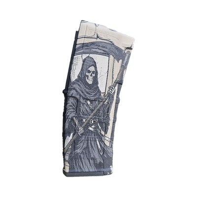 Grim Reaper MAG Fiber Laser Engraving Design detail view, ready for digital crafting