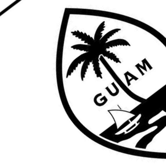 Guam Flag detail view, ready for laser cutting and CNC routing