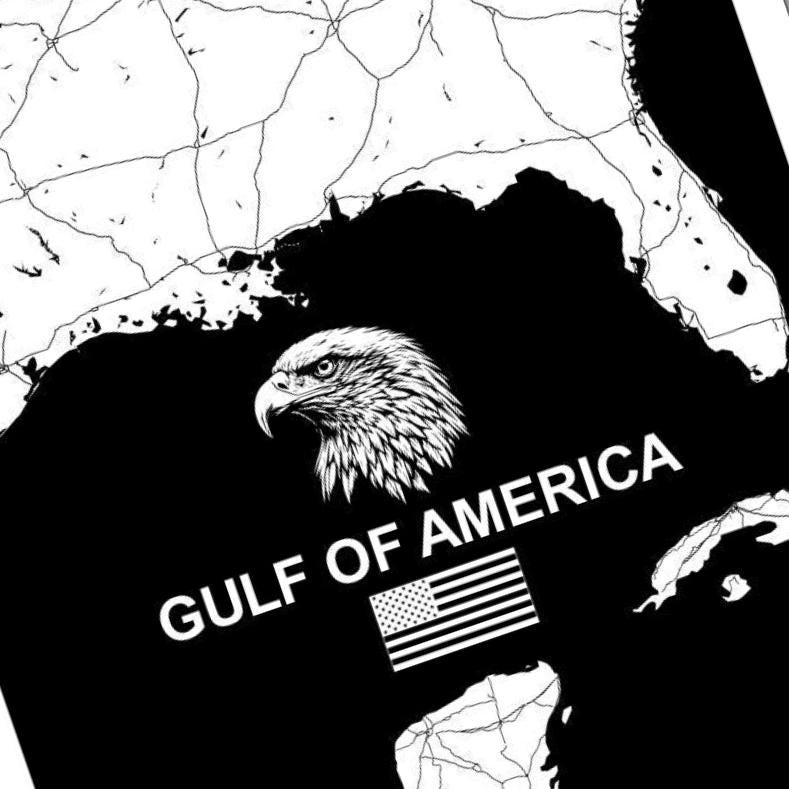 Gulf of America Map detail view, ready for laser cutting and CNC routing
