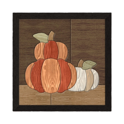 Harvest Pumpkin Intarsia SVG file for digital crafting, LightBurn and Vectric ready