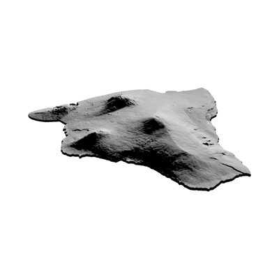 Hawaii Big Island Terrain Map design preview, us states