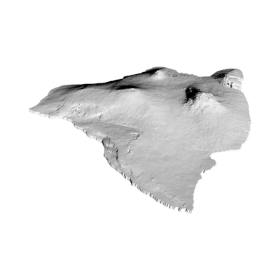 Hawaii Big Island Terrain Map detail view, ready for 3D printing and CNC routing