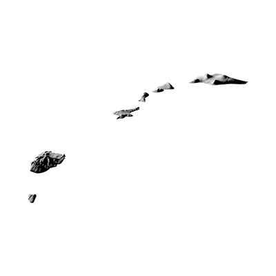 Hawaii Terrain Map design preview, countries & world
