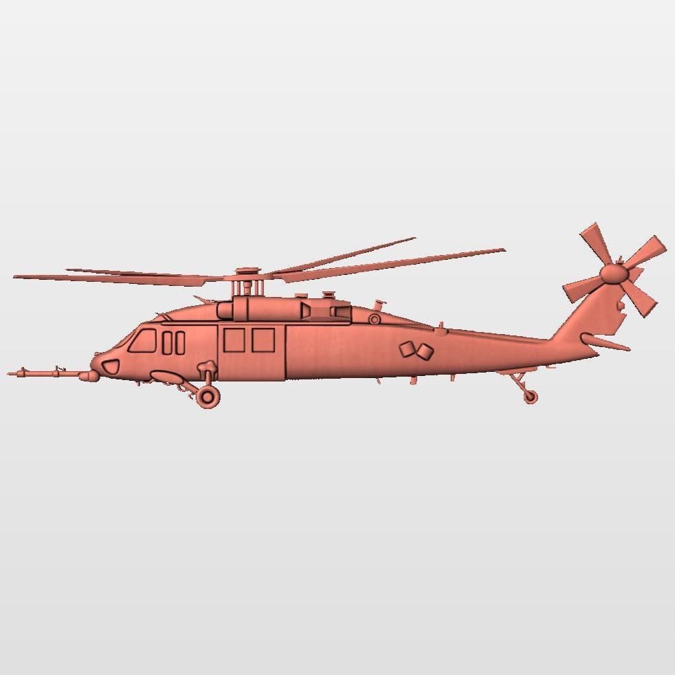 HH-60 Pavehawk Helicopter (Side Angle) STL file included with instant download