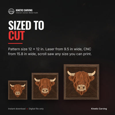 Highland Cow Intarsia mockup, intarsia patterns