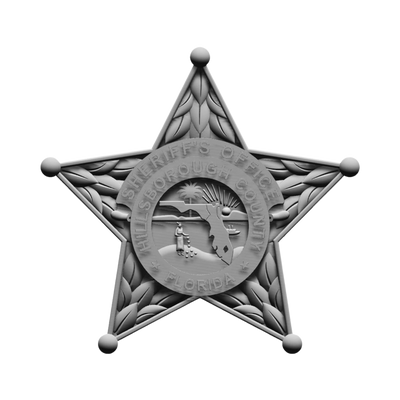 Hillsborough County Police Badge STL file for digital crafting, LightBurn and Vectric ready