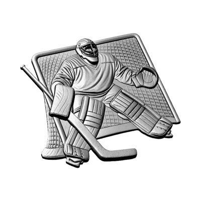 Hockey Goalie detail view, ready for 3D printing and CNC routing