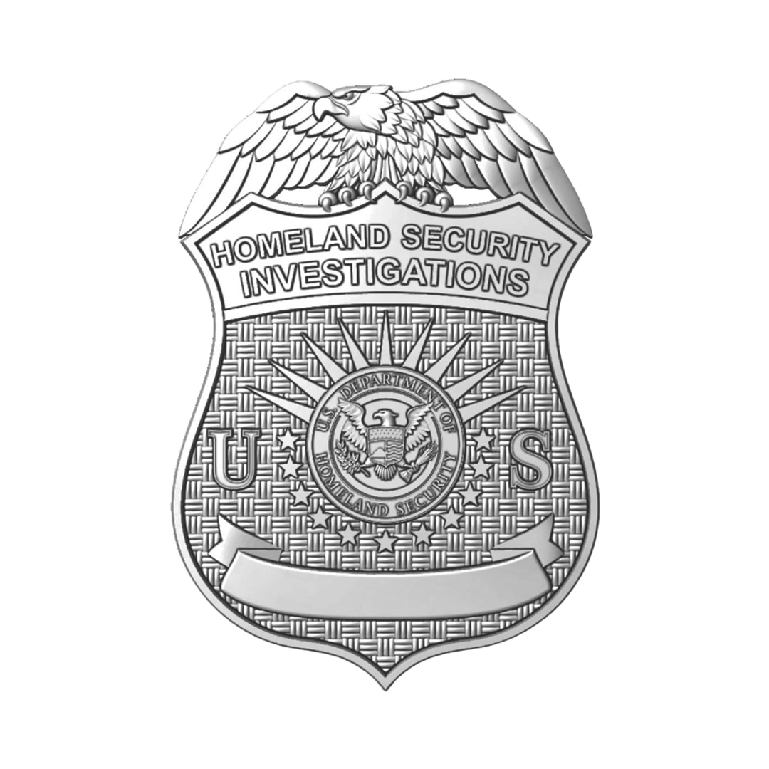 Homeland Security Badge STL file for 3D printing and CNC routing, LightBurn and Vectric ready