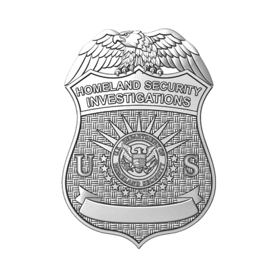 Homeland Security Badge STL file for 3D printing and CNC routing, LightBurn and Vectric ready