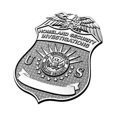 Homeland Security Badge detail view, ready for 3D printing and CNC routing