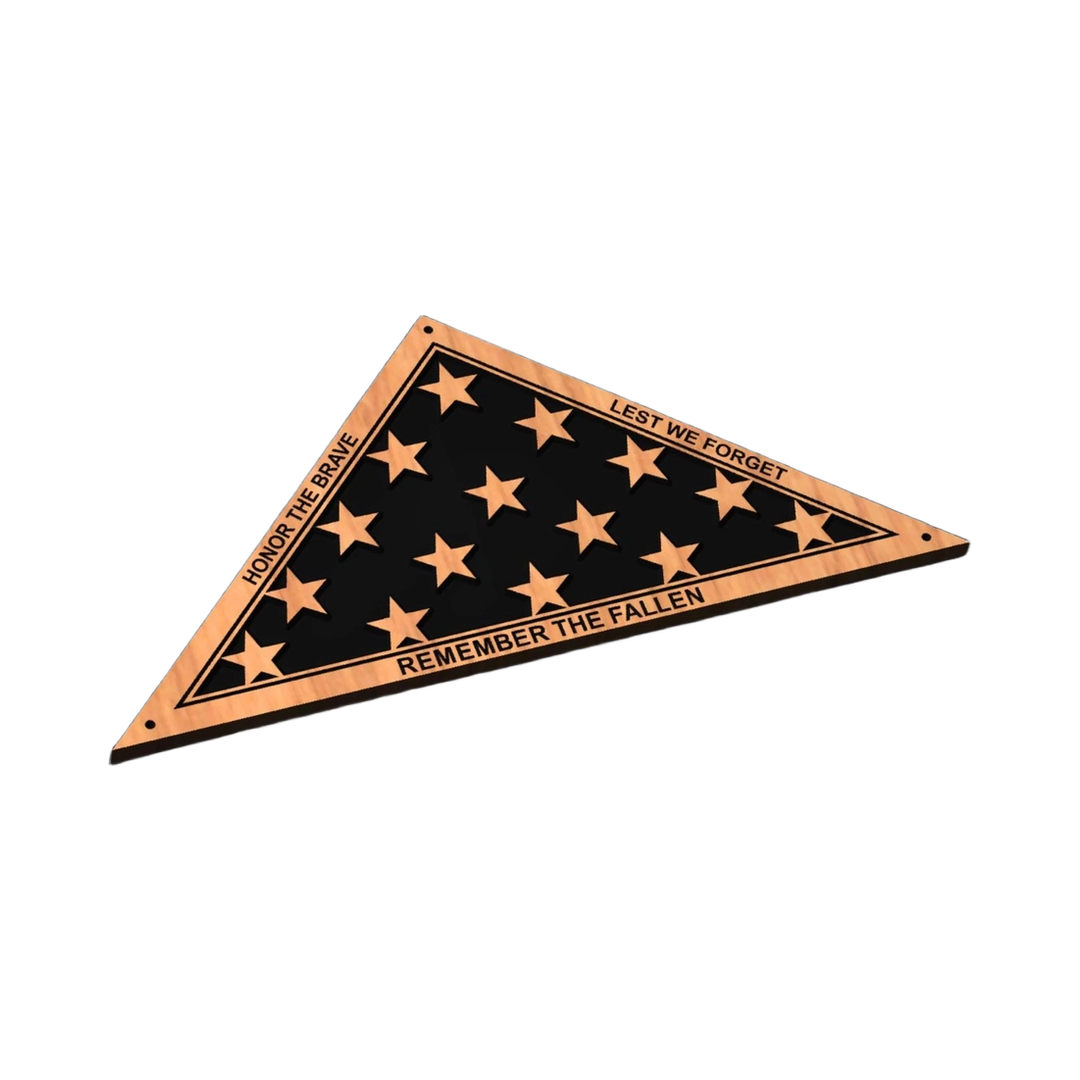 Honor the Brave Flag SVG file for laser cutting and CNC routing, LightBurn and Vectric ready