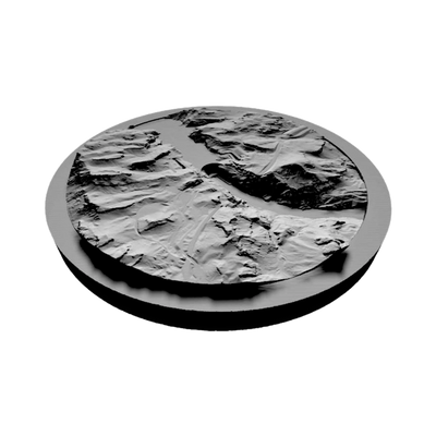 Hoover Dam Terrain Map detail view, ready for 3D printing and CNC routing