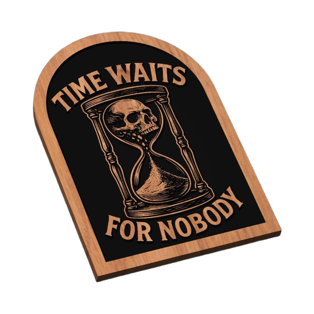 Hourglass Skull SVG file for laser cutting and CNC routing, LightBurn and Vectric ready