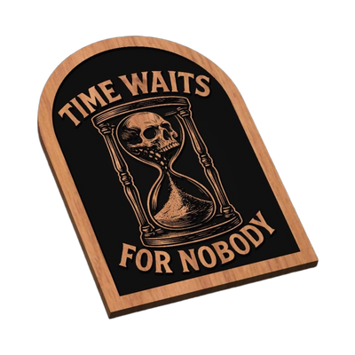 Hourglass Skull SVG file for laser cutting and CNC routing, LightBurn and Vectric ready