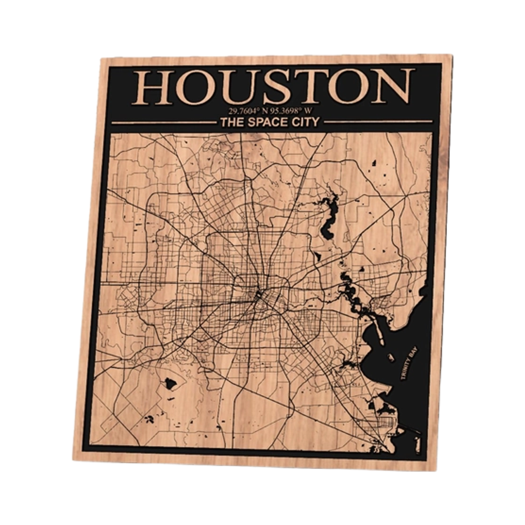 Houston, Texas City Map design preview, us states