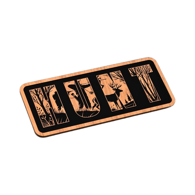 Hunt Letters Sign SVG file for laser cutting and CNC routing, LightBurn and Vectric ready