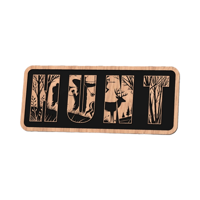 Hunt Letters Sign design preview, hunting, fishing & outdoors