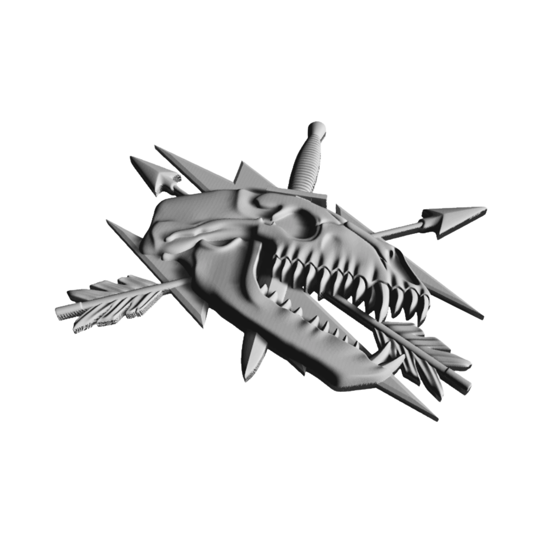 Hunting Wolf Skull detail view, ready for digital crafting