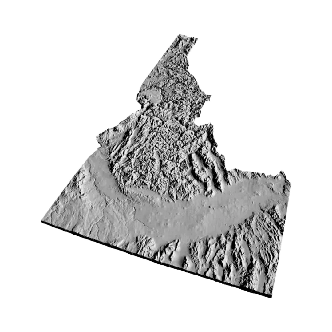 Idaho Terrain Map design preview, countries & world